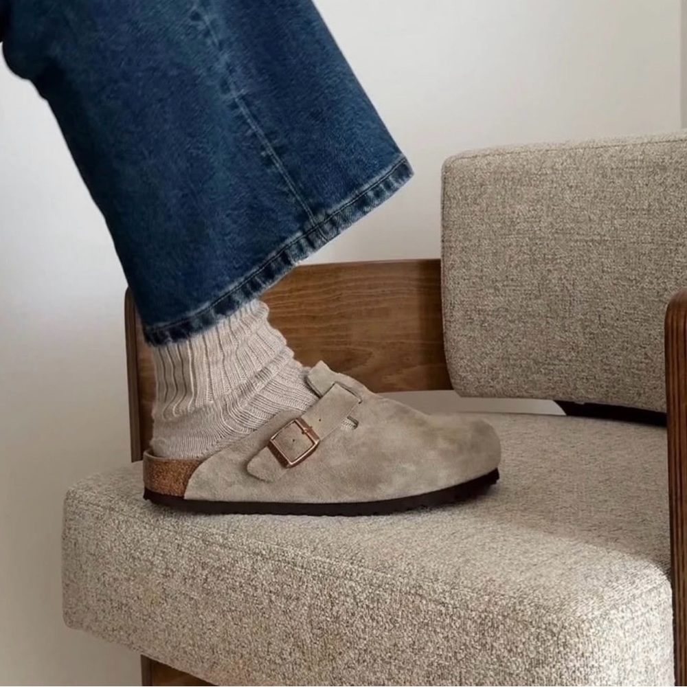 Women's Birkenstock Boston Clogs, Suede Soft Footbed